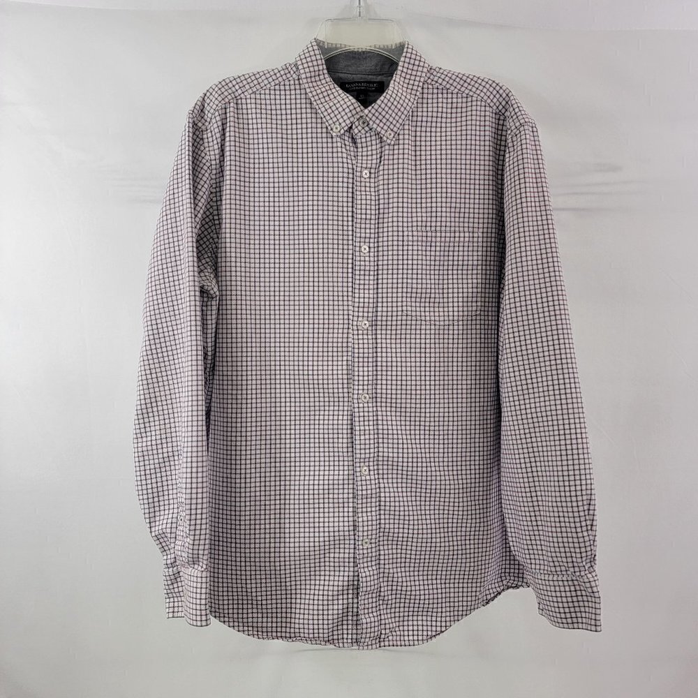 Banana Republic Luxe Flannel Slim Fit Men’s Button Down Long Sleeve Shirt  - XL